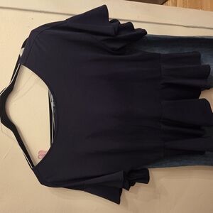 Banana Republic Black Peplum Blouse